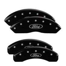 Load image into Gallery viewer, MGP 4 Caliper Covers Engraved Front &amp; Rear No Bolts/Sport 2015 Black finish silver ch
