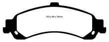 Load image into Gallery viewer, EBC 02 Cadillac Escalade 5.3 (PBR rear caliper) Yellowstuff Rear Brake Pads
