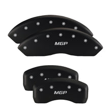 Load image into Gallery viewer, MGP 4 Caliper Covers Engraved Front Lincoln Engraved Rear MKT Red finish silver ch
