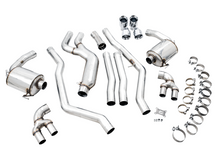 Load image into Gallery viewer, AWE Tuning 2019+ BMW M340i (G20) Non-Resonated Touring Edition Exhaust - Quad Chrome Silver Tips
