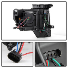 Load image into Gallery viewer, Spyder Ford F150 09-14 Projector Headlights Halogen Model- Light Bar DRL Blk PRO-YD-FF15009-LBDRL-BK
