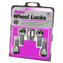 Load image into Gallery viewer, McGard Wheel Lock Bolt Set - 4pk. (Cone Seat) M12X1.5 / 17mm Hex / 25.5mm Shank Length - Black
