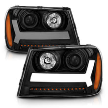 Load image into Gallery viewer, ANZO 2006-2009 Chevrolet Trailblazer Projector Headlights w/ Plank Style Design Black w/ Amber
