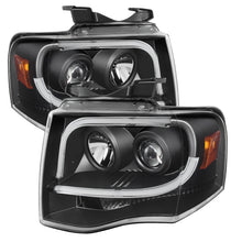 Load image into Gallery viewer, Spyder Ford Expedition 07-13 Projector Headlights Light Tube DRL Blk PRO-YD-FE07-LTDRL-BK
