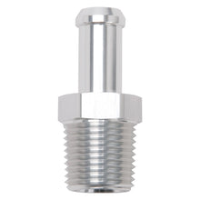 Load image into Gallery viewer, Edelbrock Hose End Straight 1/2In NPT to 1/2In Barb Clear Anodize
