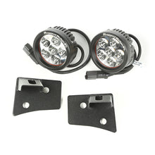 Load image into Gallery viewer, Rugged Ridge 07-18 Jeep Wrangler JK Textured Black Round Windshield LED Kit w/ Brackets
