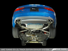 Load image into Gallery viewer, AWE Tuning Audi B8 S5 4.2L Track Edition Exhaust System - Polished Silver Tips
