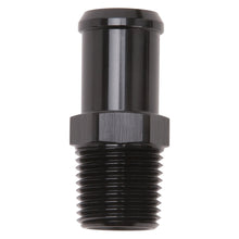 Load image into Gallery viewer, Edelbrock Hose End Straight 1/2In NPT to 3/4In Barb Black Anodize
