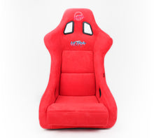 Load image into Gallery viewer, NRG FRP Bucket Seat ULTRA Edition - Large (Red Alcantara/Gold Glitter Back)
