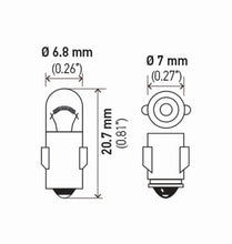 Load image into Gallery viewer, Hella Bulb 3898 12V 2W Ba7S T2 (2)
