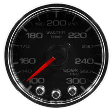 Load image into Gallery viewer, Autometer Spek-Pro Gauge Water Temp 2 1/16in 300f Stepper Motor W/Peak &amp; Warn Blk/Chrm
