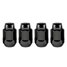 Load image into Gallery viewer, McGard Hex Lug Nut (Cone Seat Bulge Style) M14X1.5 / 22mm Hex / 1.635in. Length (4-Pack) - Black
