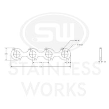 Load image into Gallery viewer, Stainless Works Small Block Ford 4.6L 2V Round Port Header 304SS Exhaust Flanges 1-5/8in Primaries
