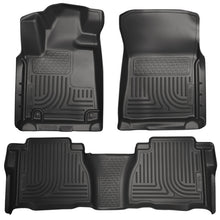 Load image into Gallery viewer, Husky Liners 07-11 Toyota Tundra Double/CrewMax Cab WeatherBeater Combo Black Floor Liners
