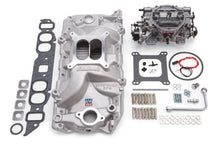 Load image into Gallery viewer, Edelbrock Manifold And Carb Kit Performer RPM Big Block Chevrolet Oval Port Natural Finish
