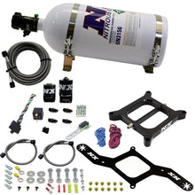 Load image into Gallery viewer, Nitrous Express 4150 RNC Conventional Nitrous Plate Kit w/.375in Solenoid w/10lb Bottle
