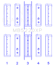 Load image into Gallery viewer, King Subaru WRX/STi EJ20 EJ22 EJ25 Flange #3 Position (Size .025) Performance Main Bearing Set
