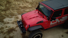 Load image into Gallery viewer, DV8 Offroad 07-18 Jeep Wrangler JK Metal Heat Dispersion Hood - Primer Black
