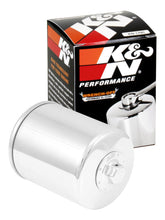 Load image into Gallery viewer, K&amp;N Harley Davidson 3in OD x 4.063in H Chrome Oil Filter
