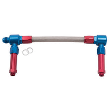 Load image into Gallery viewer, Russell Performance -8 AN to -8 AN ProFlex Demon Carb Dual Inlet Carb Kit (Red/Blue)
