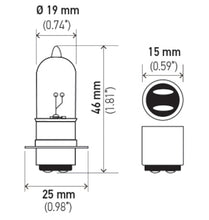 Load image into Gallery viewer, Hella Bulb 3625 6V 25/25W Px15D T6
