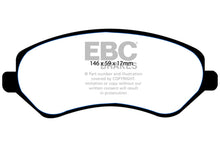 Load image into Gallery viewer, EBC 04-07 Chrysler Town &amp; Country 3.3 Rear Drums Yellowstuff Front Brake Pads
