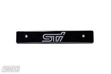 Load image into Gallery viewer, Turbo XS 08-14 Subaru WRX/STi Billet Aluminum License Plate Delete Black Machined STi Logo
