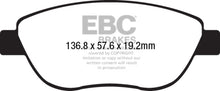Load image into Gallery viewer, EBC 14-17 Fiat 500 Redstuff Ceramic Low Dust Front Brake Pads
