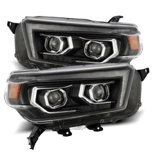 Load image into Gallery viewer, AlphaRex 10-13 Toyota 4Runner LUXX LED Proj Headlights Plank Style Black w/Seq Signal/DRL
