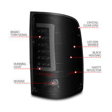 Load image into Gallery viewer, ANZO 2007-2013 GMC Sierra LED Tail Lights w/ Light Bar Black Housing Smoke Lens
