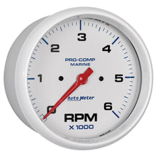 Load image into Gallery viewer, Autometer Marine White Ultra-Lite 5in In-Dash Tachometer 0-6K RPM
