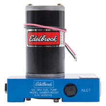 Load image into Gallery viewer, Edelbrock Fuel Pump Electric Quiet-Flo Carbureted 120GPH 3/8In In 3/8In Out 120 GPH Blue
