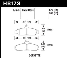 Load image into Gallery viewer, Hawk 84-87 Chevy Corvette 5.7 Blue 9012 Race Front Brake Pads
