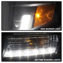 Load image into Gallery viewer, Spyder Chevy Tahoe / Suburban 2015 -2016 Projector Headlights - DRL LED - Black PRO-YD-CTA15-DRL-BK
