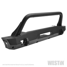 Load image into Gallery viewer, Westin 18-22 Jeep Wrangler JL / 20-22 Gladiator WJ2 Stubby Front Bumper w/Bull Bar - Tex. Blk
