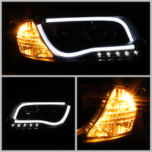 Load image into Gallery viewer, Spyder Audi A6 02-04 Projector Headlights Halogen ModelLight Tube DRL Blk PRO-YD-ADA601-LTDRL-BK
