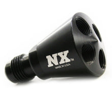 Load image into Gallery viewer, Nitrous Express 4 Port Showerhead Distribution Block w/-6 Male - Black
