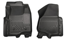 Load image into Gallery viewer, Husky Liners 12-15 Ford Super Duty Crew &amp; Extended Cab WeatherBeater Front Row Black Floor Liners
