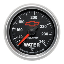 Load image into Gallery viewer, Autometer Sport-Comp II 2-1/16in 120-240 Deg Mechanical Water Temp Gauge - Bowtie Black
