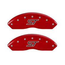 Load image into Gallery viewer, MGP 4 Caliper Covers Engraved Front &amp; Rear ST Red finish silver ch
