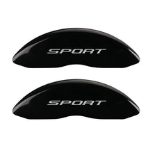 Load image into Gallery viewer, MGP 4 Caliper Covers Engraved Front &amp; Rear No Bolts/Sport 2015 Black finish silver ch
