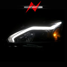 Load image into Gallery viewer, ANZO 13-15 Nissan Altima (w/o Factory HID Bulbs) Projector Headlights - w/ Light Bar Black Housing

