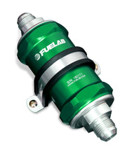 Load image into Gallery viewer, Fuelab 818 In-Line Fuel Filter Standard -8AN In/Out 100 Micron Stainless - Green
