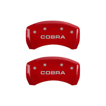 Load image into Gallery viewer, MGP Rear set 2 Caliper Covers Engraved Rear Cobra Yellow finish black ch
