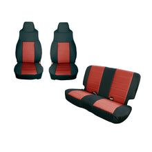 Load image into Gallery viewer, Rugged Ridge Seat Cover Kit Black/Red 91-95 Jeep Wrangler YJ
