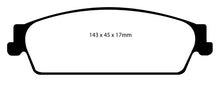 Load image into Gallery viewer, EBC 09-14 Cadillac Escalade 6.0 Hybrid Yellowstuff Rear Brake Pads
