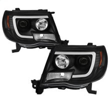 Load image into Gallery viewer, Spyder Toyota Tacoma 05-11 Projector Headlights - Light Bar DRL - Black PRO-YD-TT05V2-LB-BK
