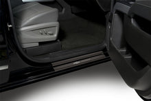 Load image into Gallery viewer, Putco 14-18 Chevy Silv LD - Regular Cab w/ CHEVROLET Etching (4pcs) Black Platinum Door Sills
