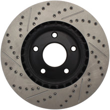 Load image into Gallery viewer, StopTech 1/02-05 Infiniti G35 (alloy disc) / 6/02-05 Nissan 350Z Slotted &amp; Drilled Left Front Rotor
