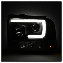 Load image into Gallery viewer, Spyder Ford F250/350/450 05-07 Projector Headlights - Light Bar DRL LED - Black PRO-YD-FS05V2-LB-BK
